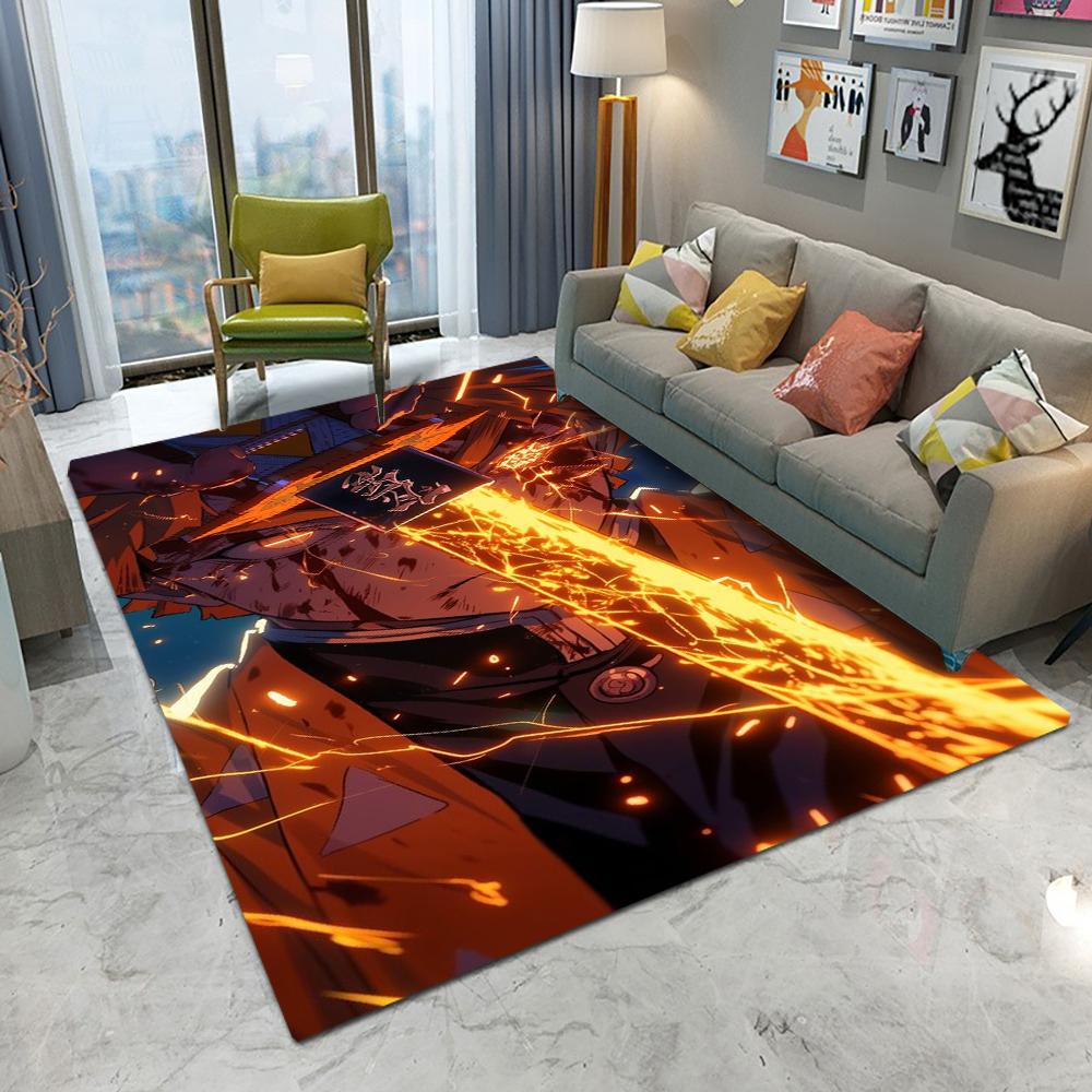  Demon Slayer Blade Carpet Hashibira Inosuke Cartoon Living Room Bedroom Sofa Balcony Entrance Rug Non-slip Mat Home Decor