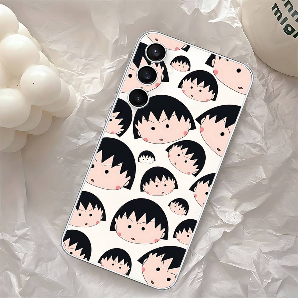 C-Chibi Cute M-Maruko-chan-S Phone Case For Samsung Galaxy S25 S24 S23 S22 S21 FE Ultra Plus A32 A53 A13 A31 Soft Cover