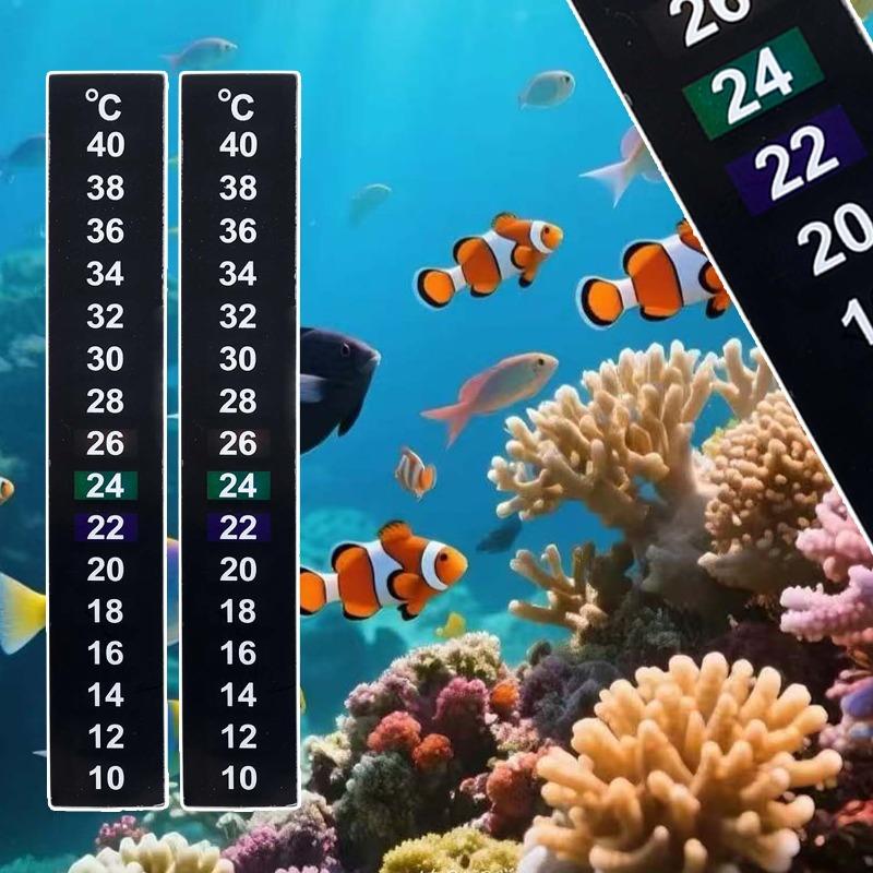 5/1pcs Fish Tank Temperature Sticker LCD Temperature Sensing 10-40 ℃ Fish Tank Water Temperature Measurement Patch Aquarium Tool