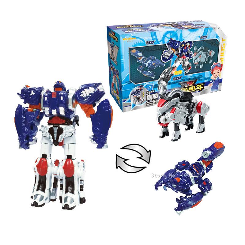 

2 в 1 METALIONS трансформирующиеся животные в роботов игрушки корейская анимация деформация лев/овца/скорпион игрушки для ребенка подарок