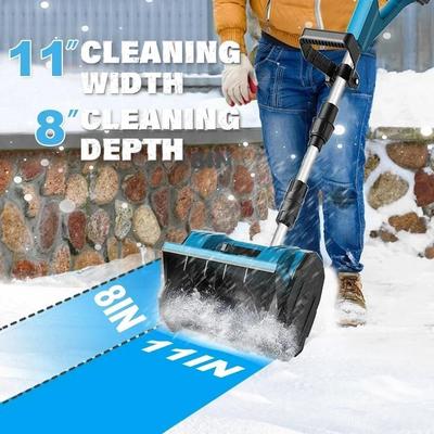 Winter Cordless Electric Snow Blower Adjustable Handle Snow Shovel Patio Deck Driveway Snow Cleaning Machine