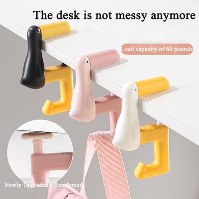 New Purse Hook for Table Edge Duck Shape Hook Schoolbag Hook Hanging Bag Hook Wall Hanger Bracket Non Punching Storage Hook Home