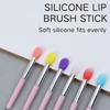 10 Pieces Lip Brush Set Flexible Silicone Tip Makeup Tools for Detailed Cosmetic Application Lip Brushes