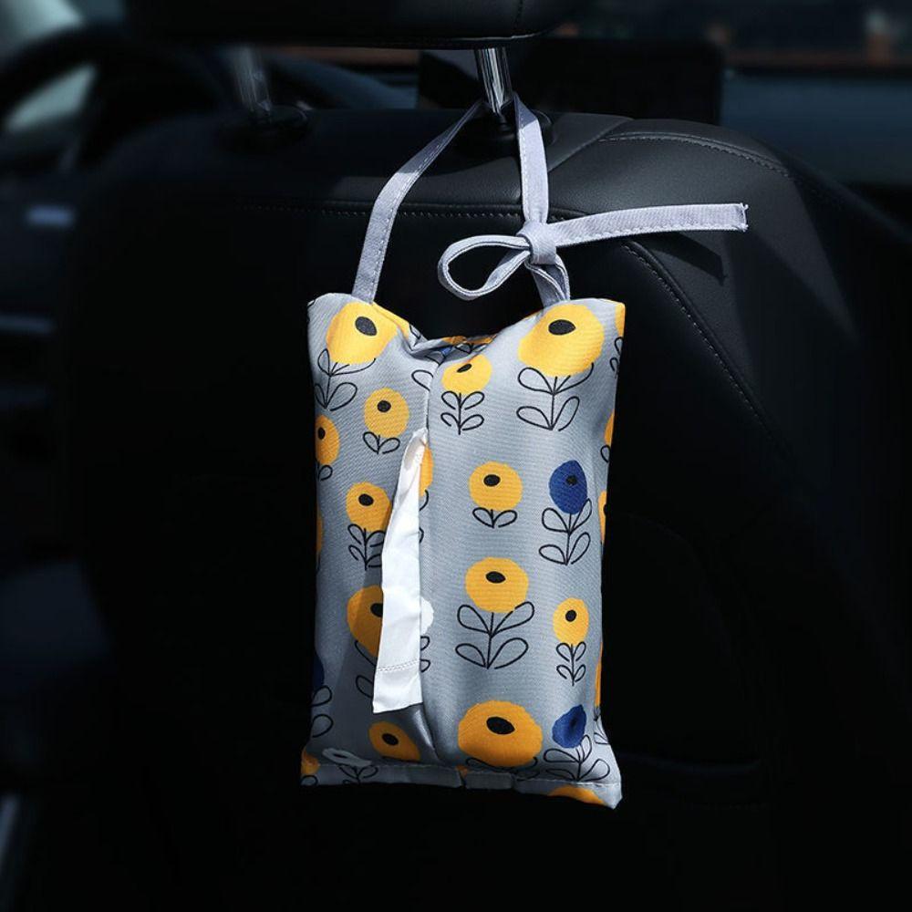 Hanging Napkin Paper Bag Portable Tissue Container Fashion Car Tissue Case  Car Decoration