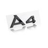 AUDI A4 4Ring logo ABS Black Car Hood Front Grill Rear Trunk Emblem Sticker A4 Mark Quarrto 2.0T Sline Emblem For A4 2008-2017