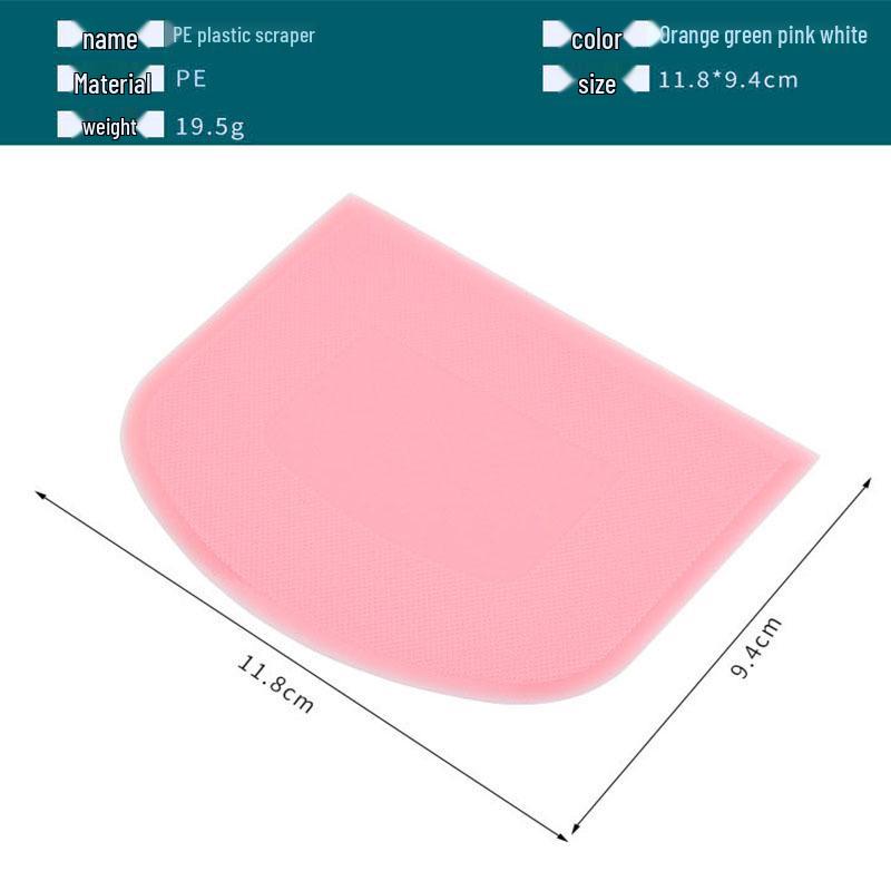 Cross Half-Circle PE Plastic Scraper: Flour, Cake, Cream Spatula & Dough Cutter for Baking