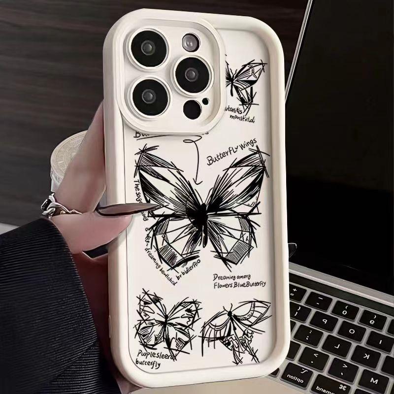 Art Oil Painting Butterfly Case for Xiaomi Redmi Note 12 13 11 Pro Plus 11S 10S 10 9 Pro Max Case For Redmi 14C 13C 12C Cover