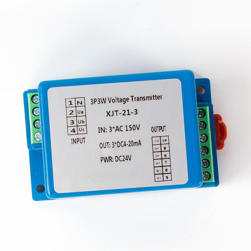 Analog Voltage Sensor Three-Phase 4-Wire AC220V 4-20mA RS485 Output AC 380V 465V Voltage Transmitter