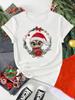 Funny Christmas Animal Owl Penguin Print Women T Shirt Short Sleeve O Neck Women Tshirt Ladies Tee Shirt Top Clothes Camisetas