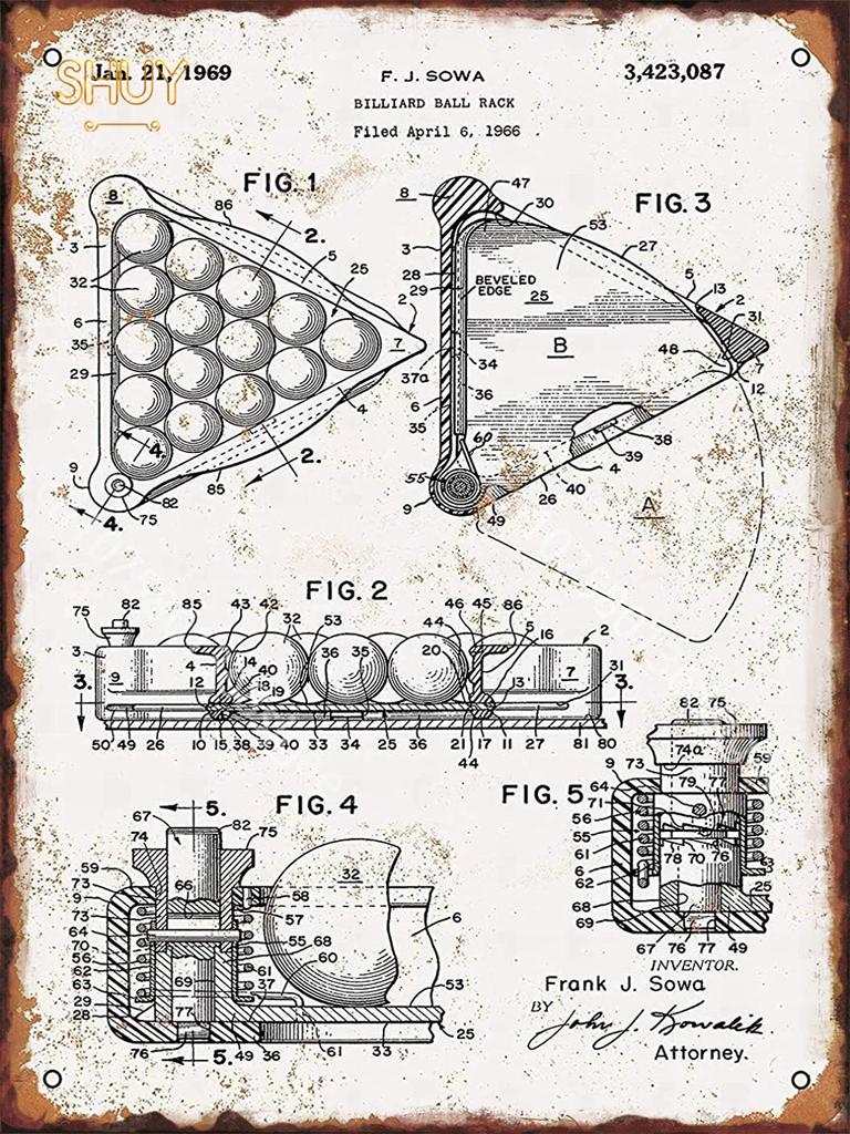 Vintage Darts Billiards Pinballs Metal Tin Signs - Bar Club Pub Wall Decor, Entertainment Venues Home Plaques