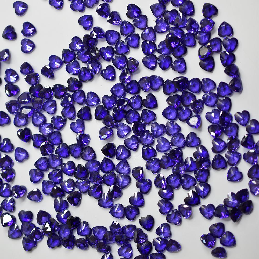 15 Pcs Natural Purple Sapphire Heart Cut 6×6 mm Lot Loose Gemstone