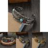 Style Oval Turquoise Bracelet With Vintage Two Tone Leaf Design For Women