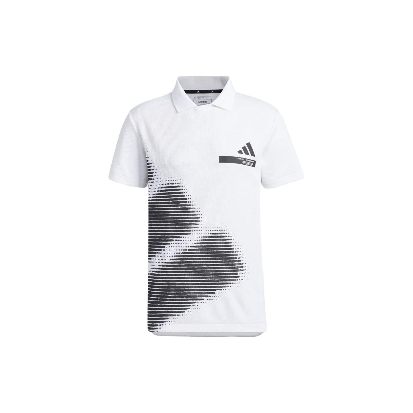 

Adidas Повседневная рубашка поло с коротким рукавом и принтом логотипа, мужская рубашка поло, белая HS8995 S