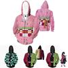 Demon Slayer Kimetsu No Yaiba Vibrant Soft Zipper Up Hoodie For Comfort