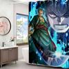 RORONOA ZORO ONE PIECE Anime Modern Simple Shower Curtain Bathroom Decorative Polyster Shower Curtain With Hook