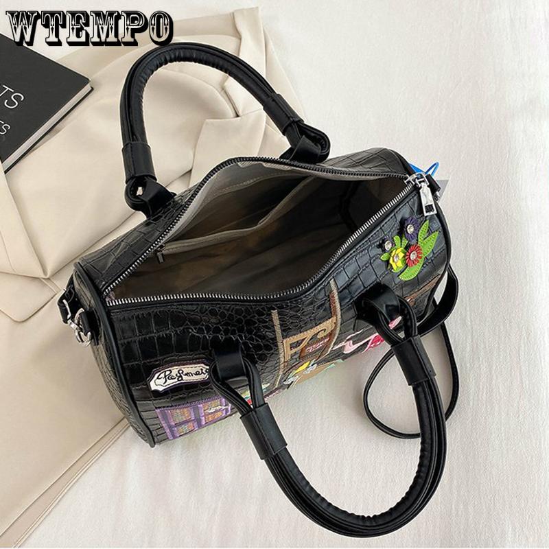 WTEMPO Kvinner stor håndveske skulderveske broderisett dekorasjonssømveske