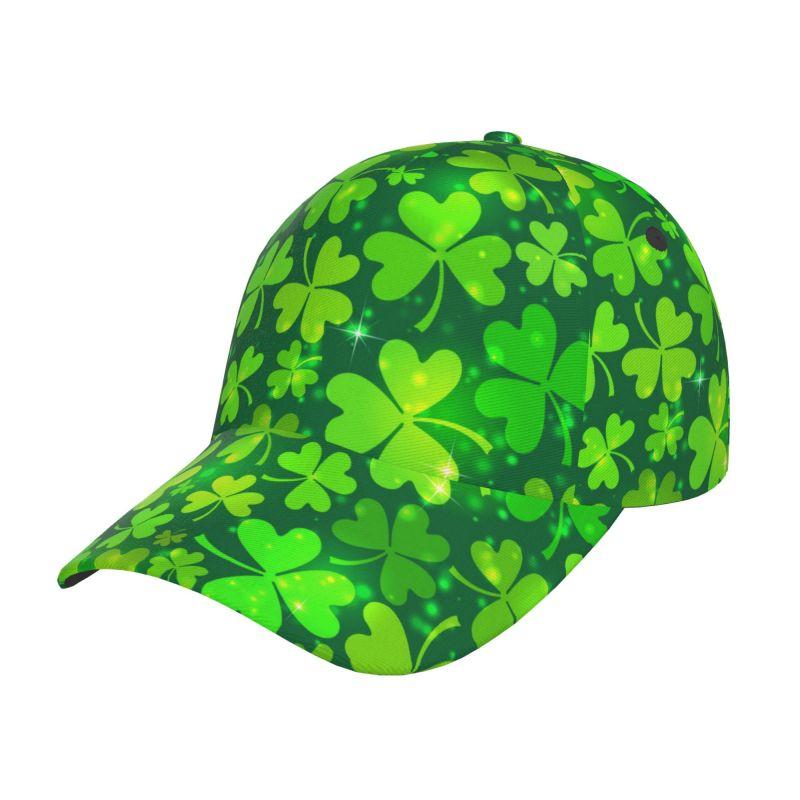 

St Patrick s Day Irish Leaf Clovers Print Baseball Cap Unisex Adjustable Baseball Cap Outdoor Sun Visor Caps for Men Women Adjustable