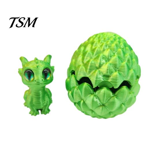 Home Decor Dragon Egg 3D Printed Ornament Vibrant Color Small Size Stress Relief Fidget Toy Adorable Cartoon Statue Sculpture