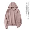 Air Layer Sweatshirt Spring & Fall New Arrival Foreign Trade Women's Clothing Fashion Casual Hooded Pullover Long Sleeves Pure Color Elastic 28758