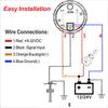 Waterproof 52mm Car Boat Fuel Gauge with 8 Colors Backlight for 0~190 Ohm Fuel Level Sensor for Boat Car Truck RV Customized
