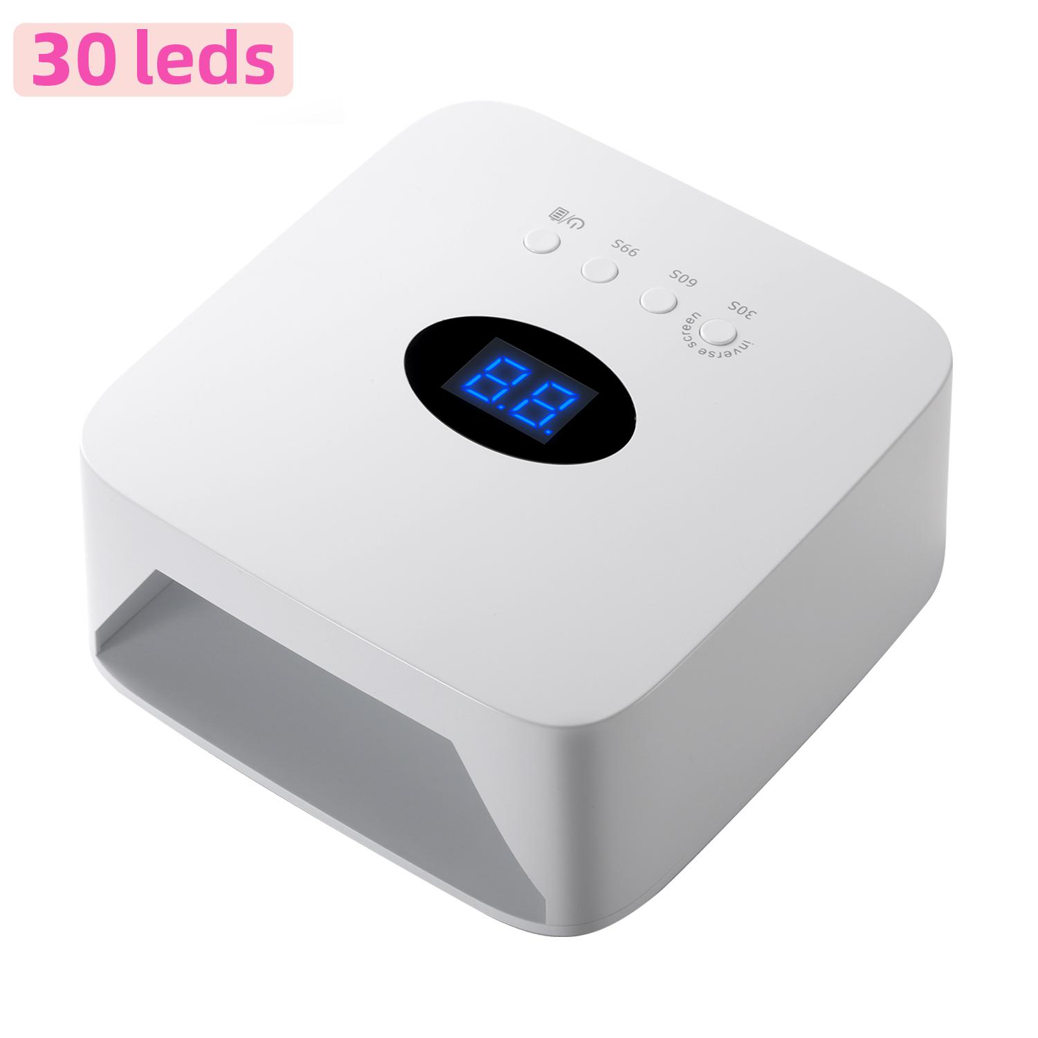 

72W UV LED Nail Lamp Rechargeable Fast Drying Sparkly Nail Dryer Manicure Lamp Wireless for Curing All Gel Nail Polish US plug