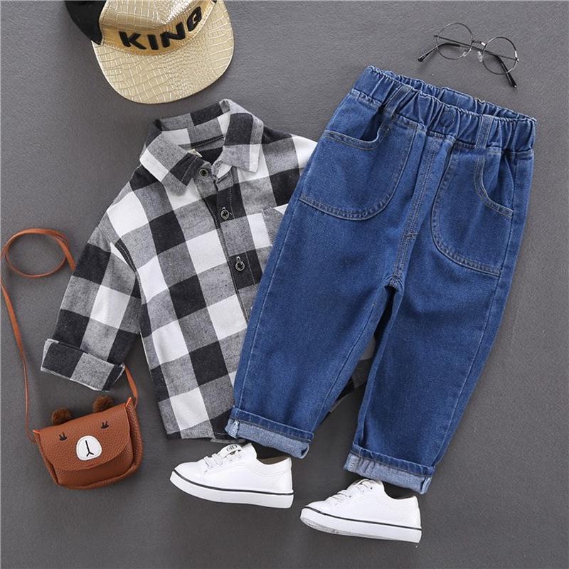Schwarze lange Jungenjeans für Frühling/Herbst 2024 - Mittlere & Große Größen