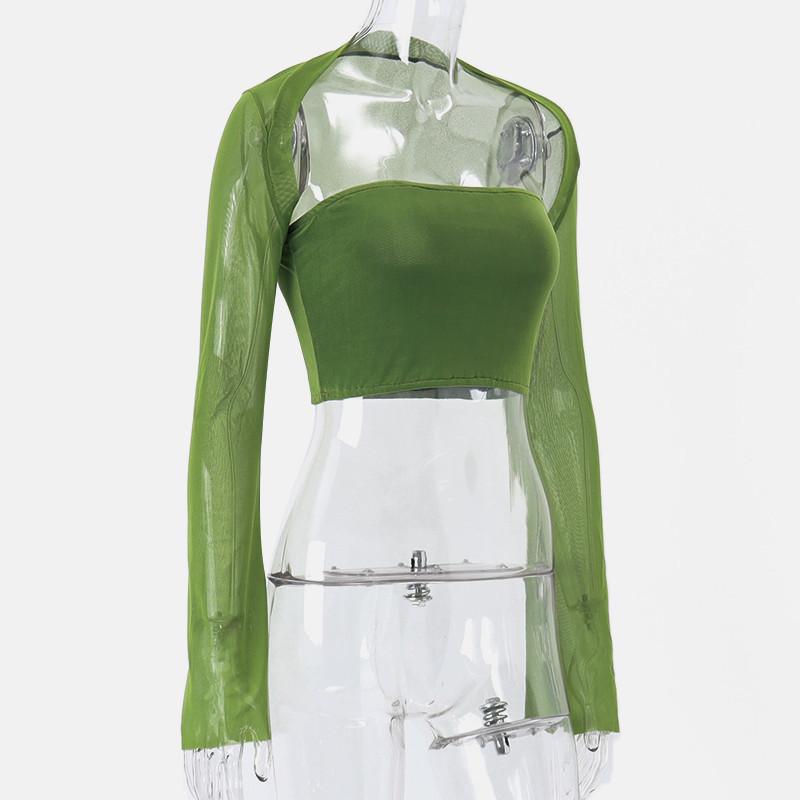 Γυναικείο Spicy Girl Pure Desire Μακρυμάνικο μπλουζάκι με στράπλες στράπλες με λεπτή εφαρμογή