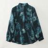 Autumn New Floral Print Cotton Long Sleeve Blouse Casual Loose Plus Size Women Tops Tees Shirts