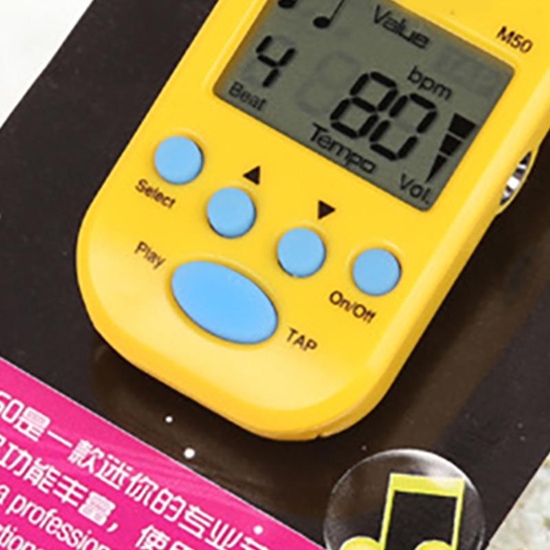 Electronic Metronome Mini Professional 2 Channel Headphone Output for Guitar Piano Violin M50