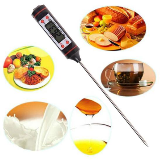 Kitchen Electronic Digital Thermometer Cooking Food Probe for Meat Water Milk