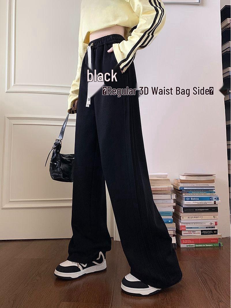 

Hua Хлопковая смесь 3D поясная сумка Женские велюровые широкие спортивные штаны - Осень/Зима Свободный крой M up to 105 jin