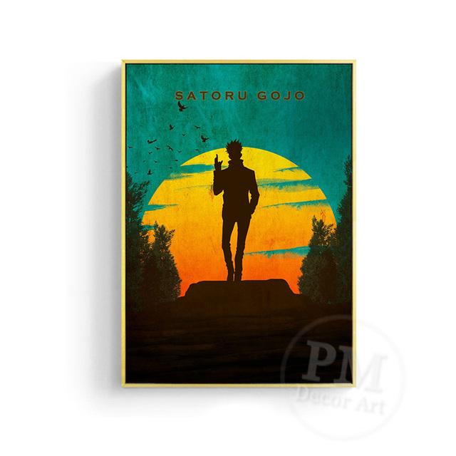Japanese Anime Jujutsu Kaisen Poster Character Canvas Painting Print Cuadros Art Wall Modern Home Living Room Decoration