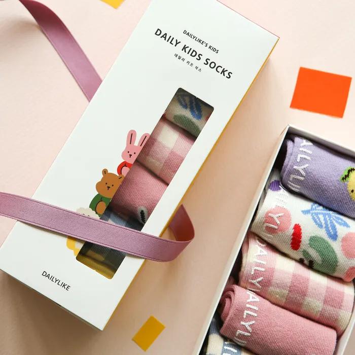 [KIDS] Daily Kids Socks 6-Piece Set S/M/L/XL (01-02)