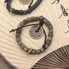 Green Sandalwood Buddhist Beads Bracelet - Single or Multi-Loop Options, Wenwan Wooden Crafts.