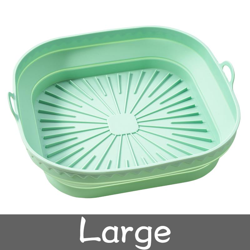 Air Fryer Silicone Liners Non Stick Air Fryer Basket Square Round Silicone Air Fryer Liners Oven Baking Tray Fried Chicken Mat