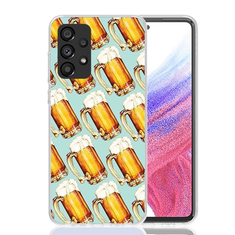 World Beers Alcohol Summer Bubble Phone Case For Samsung Galaxy A13 A14 A15 A16 A53 A54 A55 A56 A33 A34 A35 A36 A23 A24 A25 A26