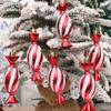 Holiday Candy Cane Tree Decoration Elegant Spirals Candy and Cane Christmas Tree Hanging Accessory for Holiday