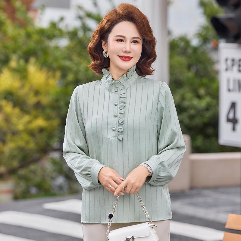 

Elegant Spring-Autumn Thin Top for Middle-Aged Women (40-60 Years) 5XL (155-165 Jin)