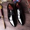 Mode Herrenkleiderschuhe Spitzschuh Formell Rand Mode Business Flache Oxfords Koreanische Schuhe Schnürung Neue Modelle