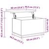 819569 vidaXL Table basse Chêne fumé 60x44,5x45 cm Bois d'ingénierie