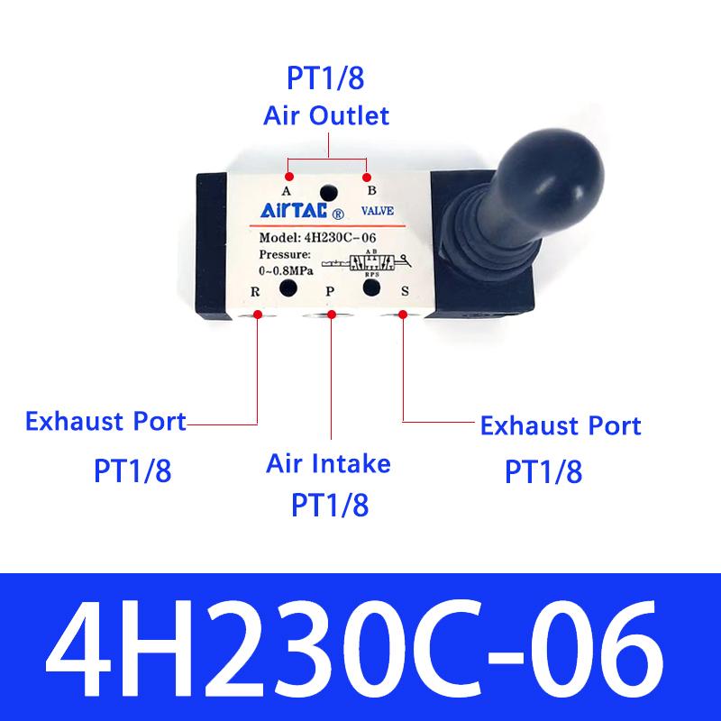 AIRTAC Passenger Pneumatic Original Manual Valve Hand Valve 4H210 4HA230 4H310 4HA330