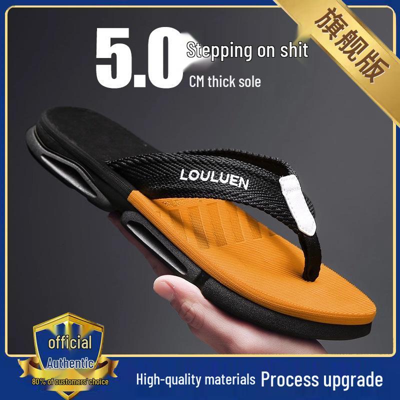 

Мужские вьетнамские летние шлепанцы с нескользящей подошвой: Уличные сандалии с перемычкой между пальцами и уникальной амортизацией, идеально подходящие для пляжных видов спорта 39