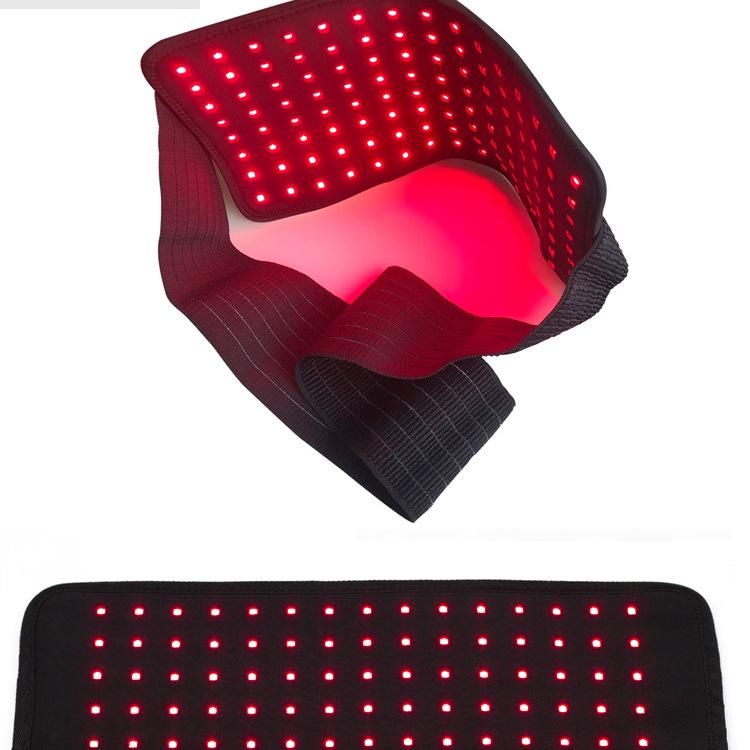 Cross 120 LED Infrared Red Light Therapy Lamp with Vibration Waist Belt and Shoulder & Leg Guard