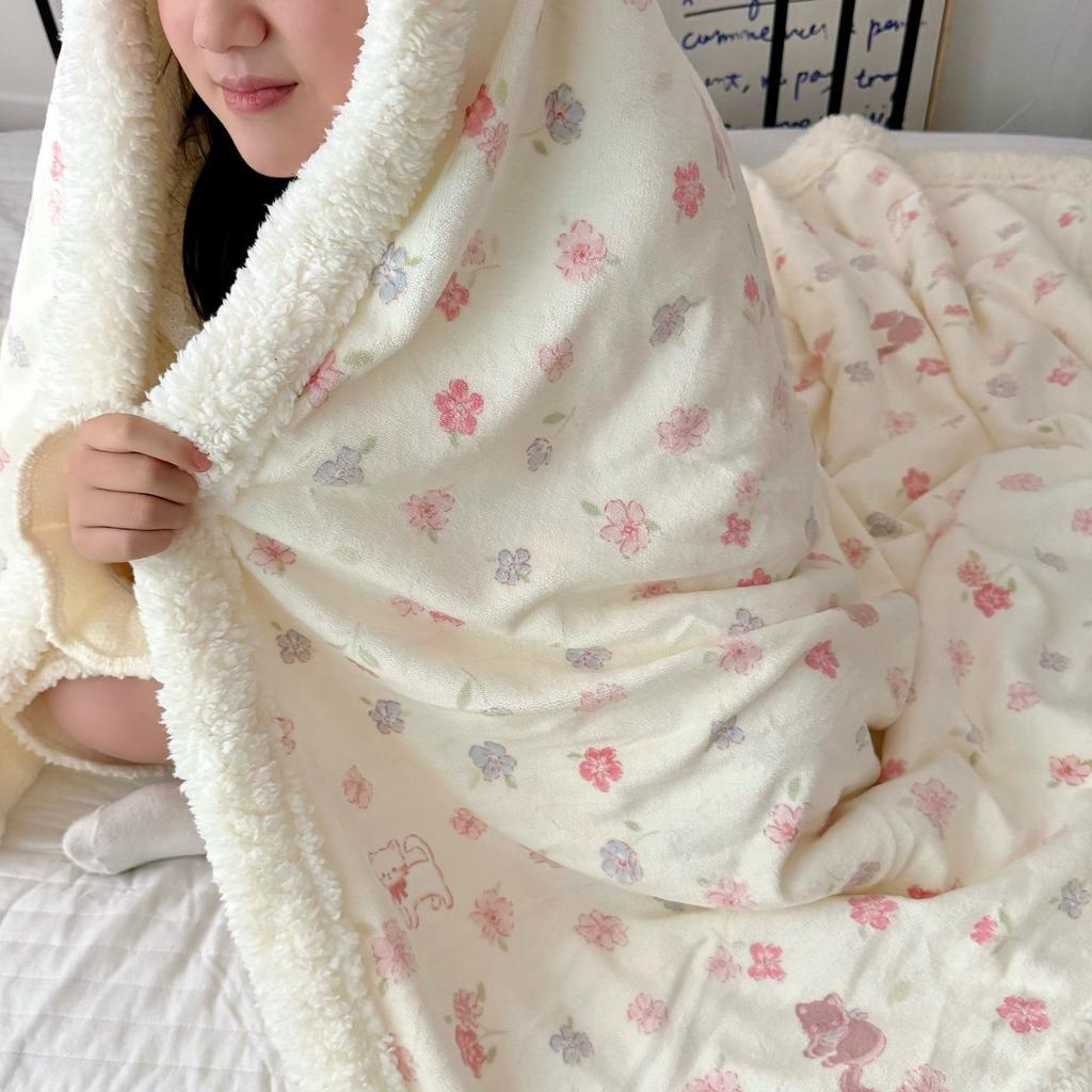 Milk Velvet Multifunctional Blanket: Perfect for Office, Nap, Sofa, Dorm, or Car Use.