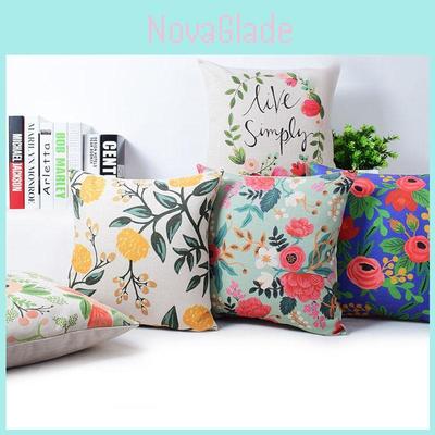 Stunning Vivid Flower Floral Plants Linen Pillow Case For Stylish Cushion Cover 18