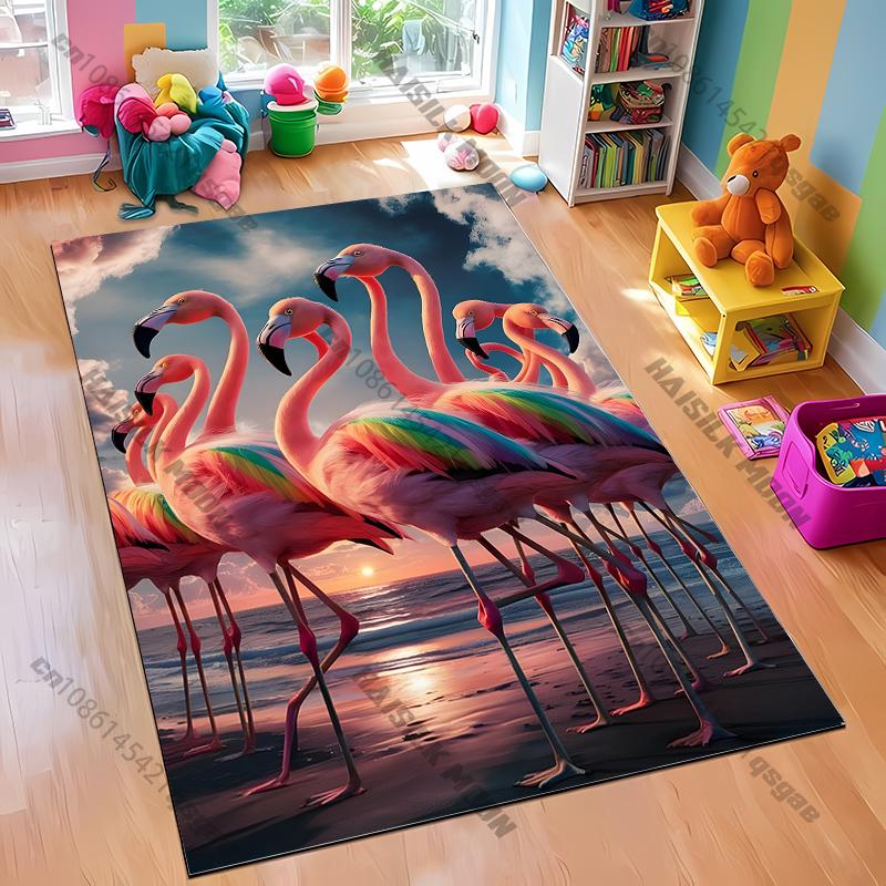 Pink Flamingo Pattern Rug for Stylish Living Spaces carpet for home sofa bedroom, gift