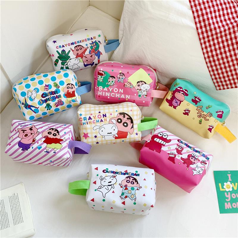 Cute Crayon Shin-Chan Handbag Makeup Bag Travel Portable Cosmetic Bag Toiletries Organizer Waterproof Large Capacity Storage Bag