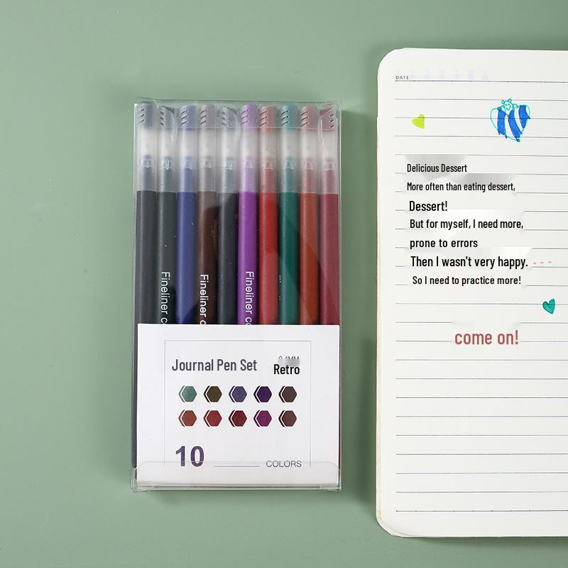 Morandi Color Gel Pen Set: Quick-Drying Student Planner & Children's Drawing Pens