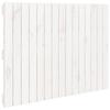 824834 vidaXL Wall-mounted Headboard White 95.5x3x60 Cm Solid Pine Wood