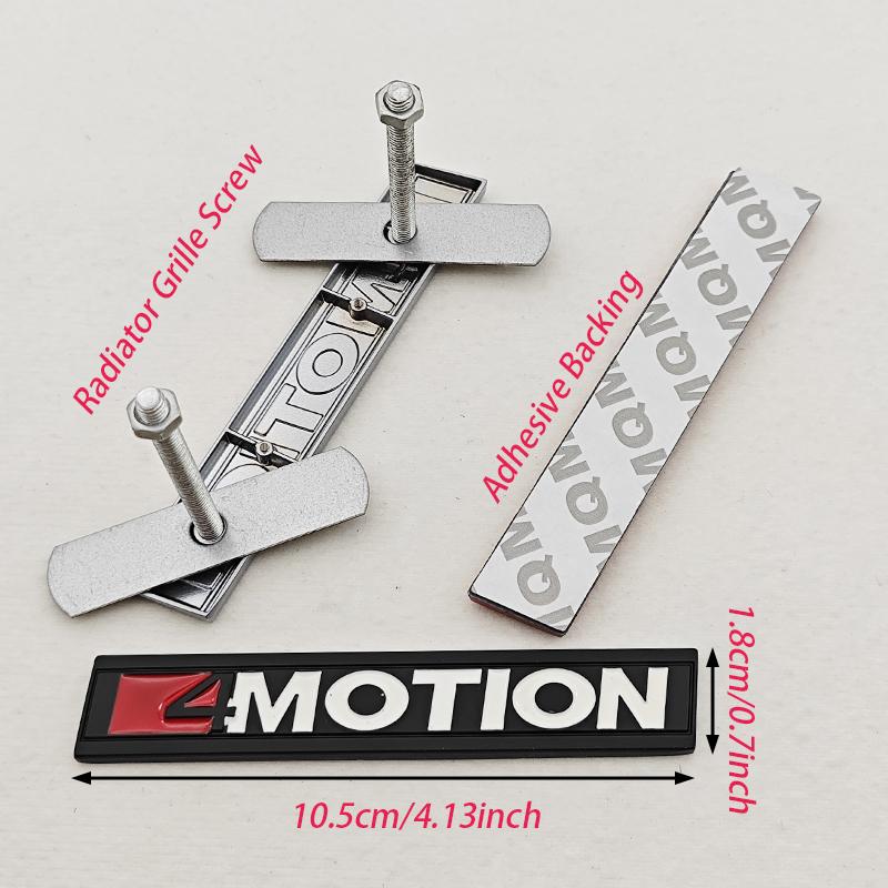 SVLHP1 3D Car 4MOTION Emblem Logo Trim Front Hood Grille Badge Rear Trunk Sticker For VW Volkswagen Polo Golf Passat Jetta Accessories